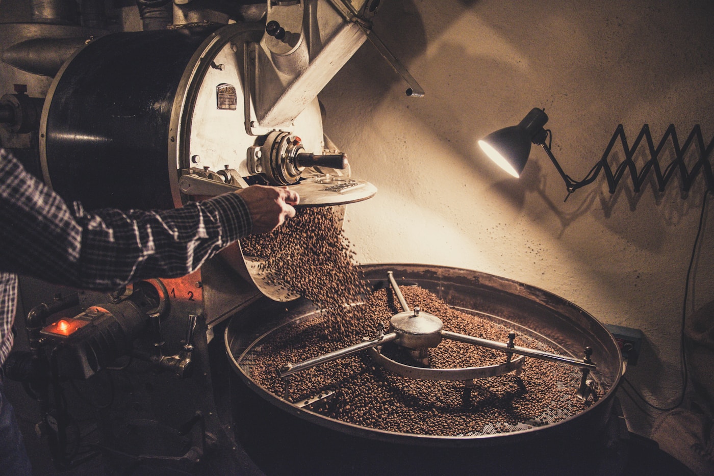 Freshly brewed coffee being prepared